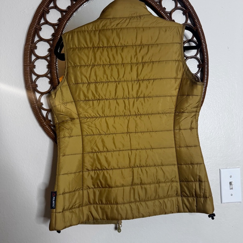 Ibkul Quilted Puffer Vest yellow Mustard size S - Picture 2 of 7